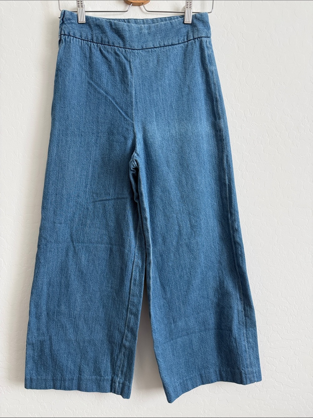 free people cropped wide leg jeans Sz 4